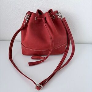 Thread & Maple Mini Bucket Bag Drawstring Tassel Shoulder Strap